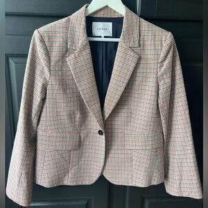 Frame Checkered Blazer Size 10